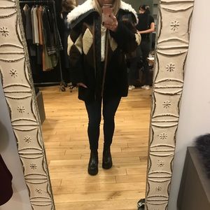 Yigal Azrouel Runway fur shearling leather jacket